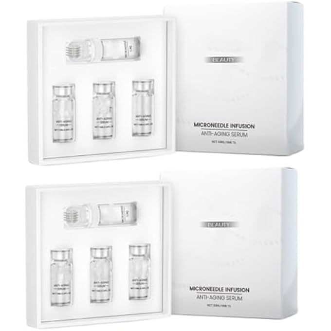 STRBOXONG KIT DE INFUSIN DE BELLEZA, KIT DE SISTEMA DE MICROINFUSIN PARA ROSTRO, SISTEMA DE MICROINFUSIN PARA LABIOS, KIT DE MICROINFUSIN, SUERO FACIAL DE PIEL SUAVE PARA TODO TIPO DE PIEL (2SET) - Image 1